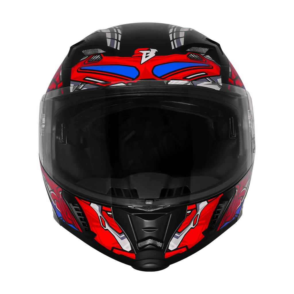 Steelbird Sba 20 Robo Black Red Full Face Helmet
