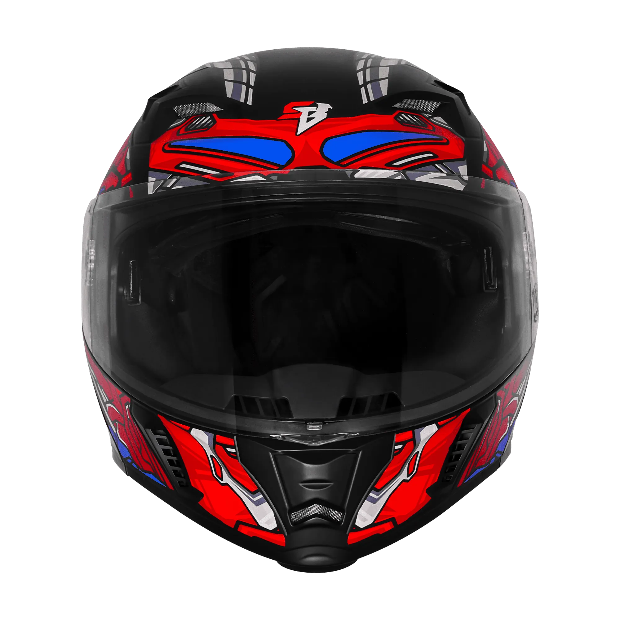 Steelbird Sba 20 Robo Black Red Full Face Helmet
