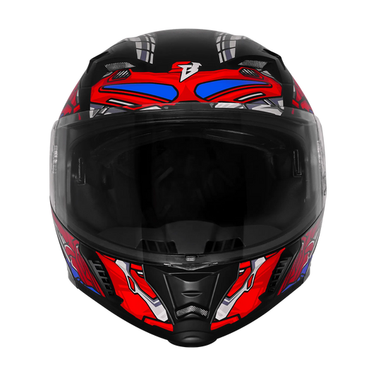 Steelbird Sba 20 Robo Black Red Full Face Helmet