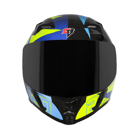 STEELBIRD Sba 20 Star Black Blue Flip up Helmet