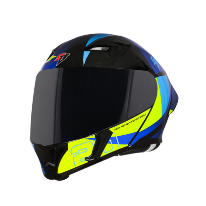 STEELBIRD Sba 20 Star Black Blue Flip up Helmet