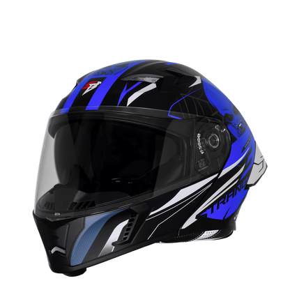 Steelbird Sba 20 Strance Black Blue Flip Up Helmet