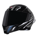 Steelbird Sba 20 Strance Black Gray Flip Up Helmet