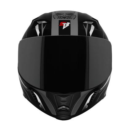 Steelbird Sba 20 Strance Black Gray Flip Up Helmet