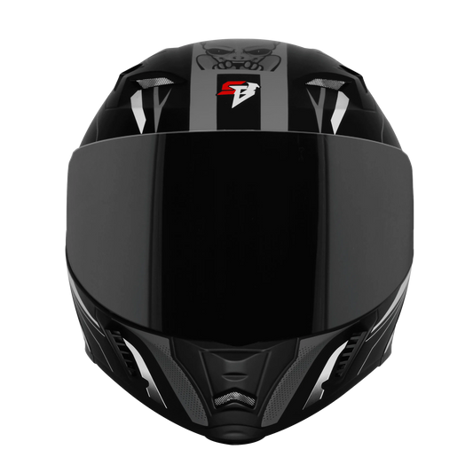 Steelbird Sba 20 Strance Black Gray Flip Up Helmet