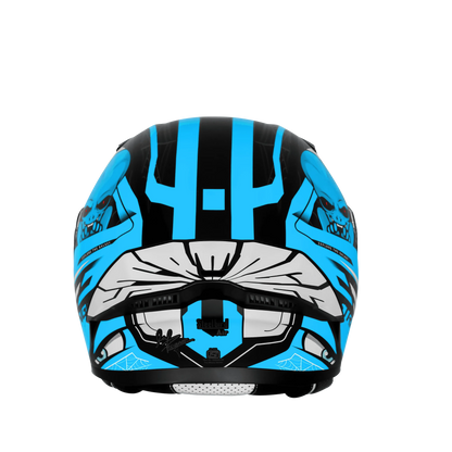 Steelbird Sba 20 Strance Black Jazz Blue Flip Up helmet