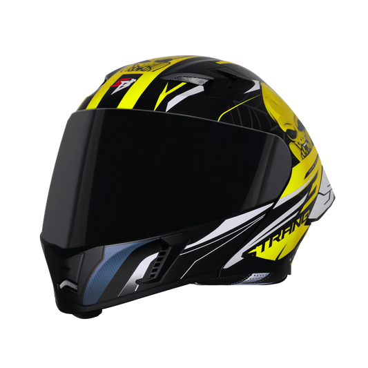 Steelbird Sba 20 Strance Black Neon Flip Up Helmet