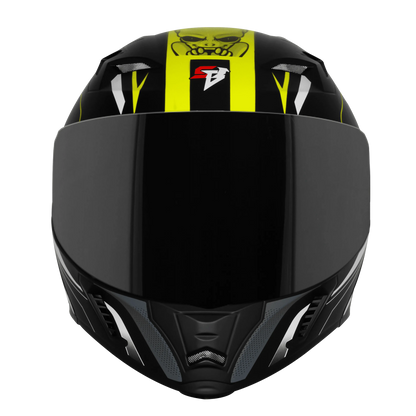 Steelbird Sba 20 Strance Black Neon Flip Up Helmet