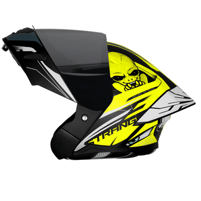 Steelbird Sba 20 Strance Black Neon Flip Up Helmet
