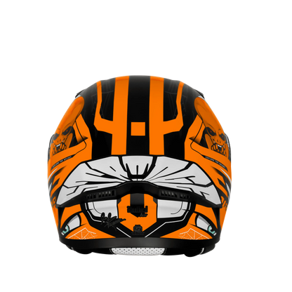 Steelbird Sba 20 Strance Black Orange Flip Up Helmet