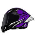 Steelbird Sba 20 Strance Black Purple flip up helmet