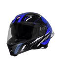 Steelbird Sba 20 Strange Black Blue Flip Up Helmet