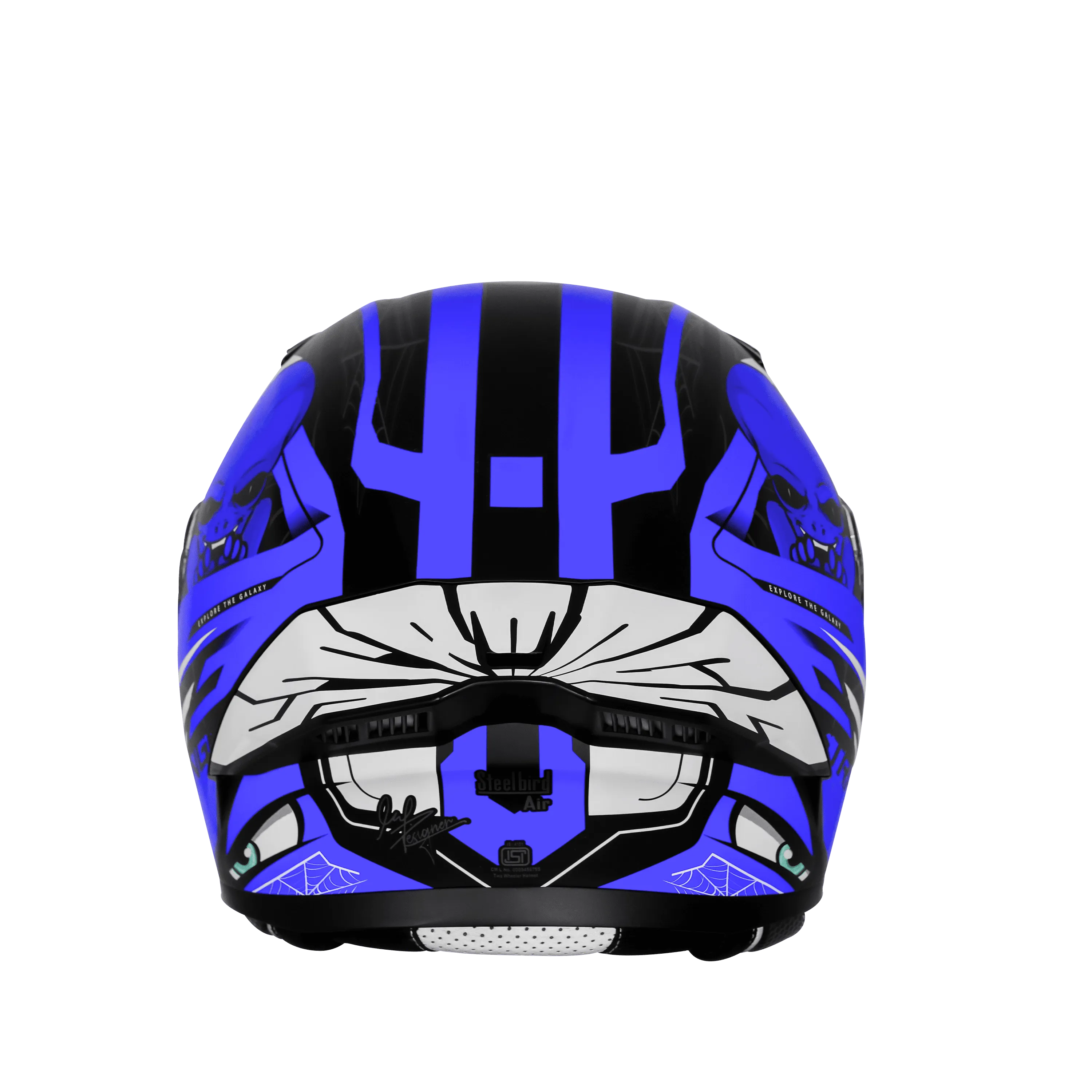 Steelbird Sba 20 Strange Black Blue Flip Up Helmet