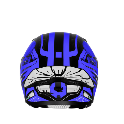 Steelbird Sba 20 Strange Black Blue Flip Up Helmet