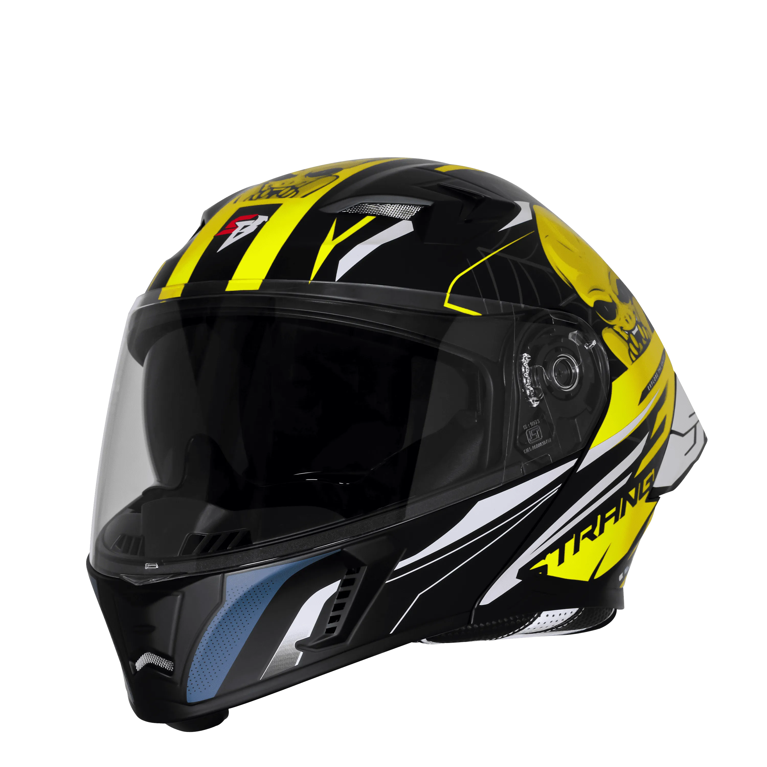Steelbird Sba 20 Strange Black Neon Full Face Helmet