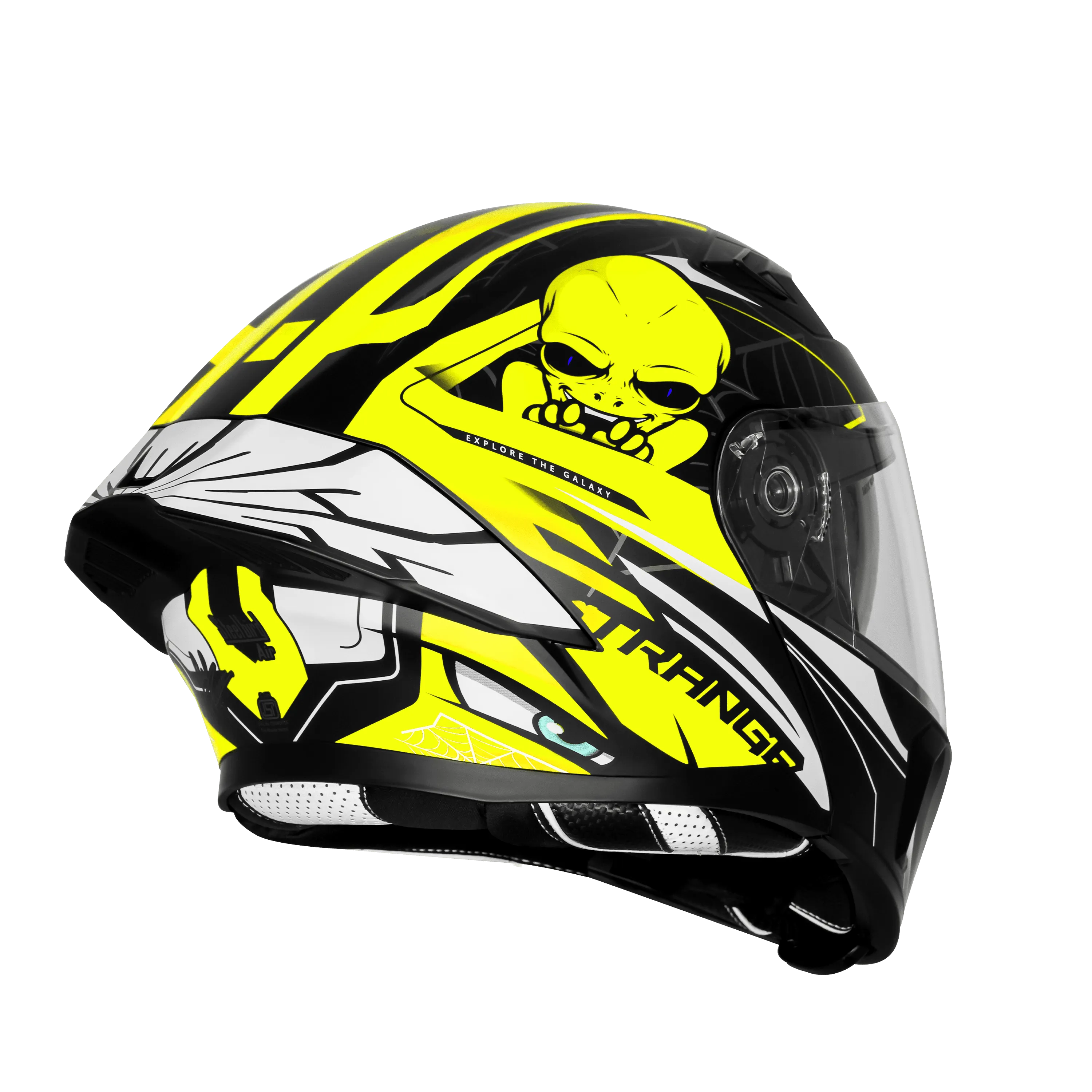 Steelbird Sba 20 Strange Black Neon Full Face Helmet