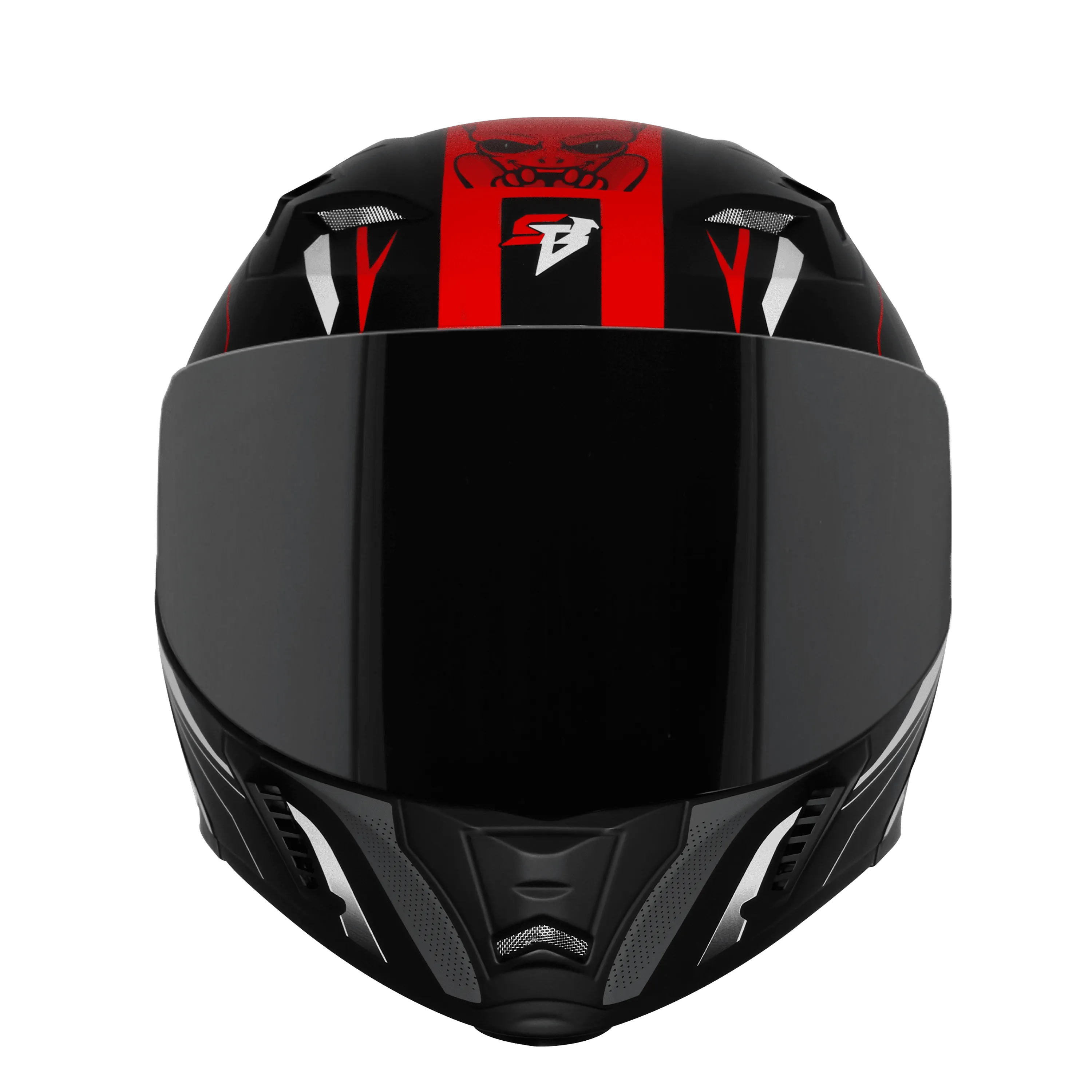 Steelbird Sba 20 Strange Black Red Flip Up Helmet