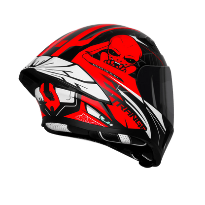 Steelbird Sba 20 Strange Black Red Flip Up Helmet