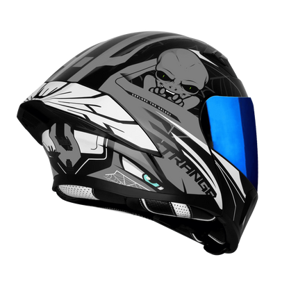 Steelbird Sba 20 Strange Matt Black Gray Flip Up Helmet
