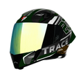Steelbird Sba 20 Trace Black Batte Green Flip Up Helmet