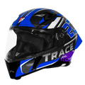Steelbird Sba 20 Trace Black Blue Flip Up Helmet