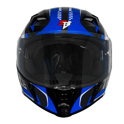 Steelbird Sba 20 Trace Black Blue Flip Up Helmet