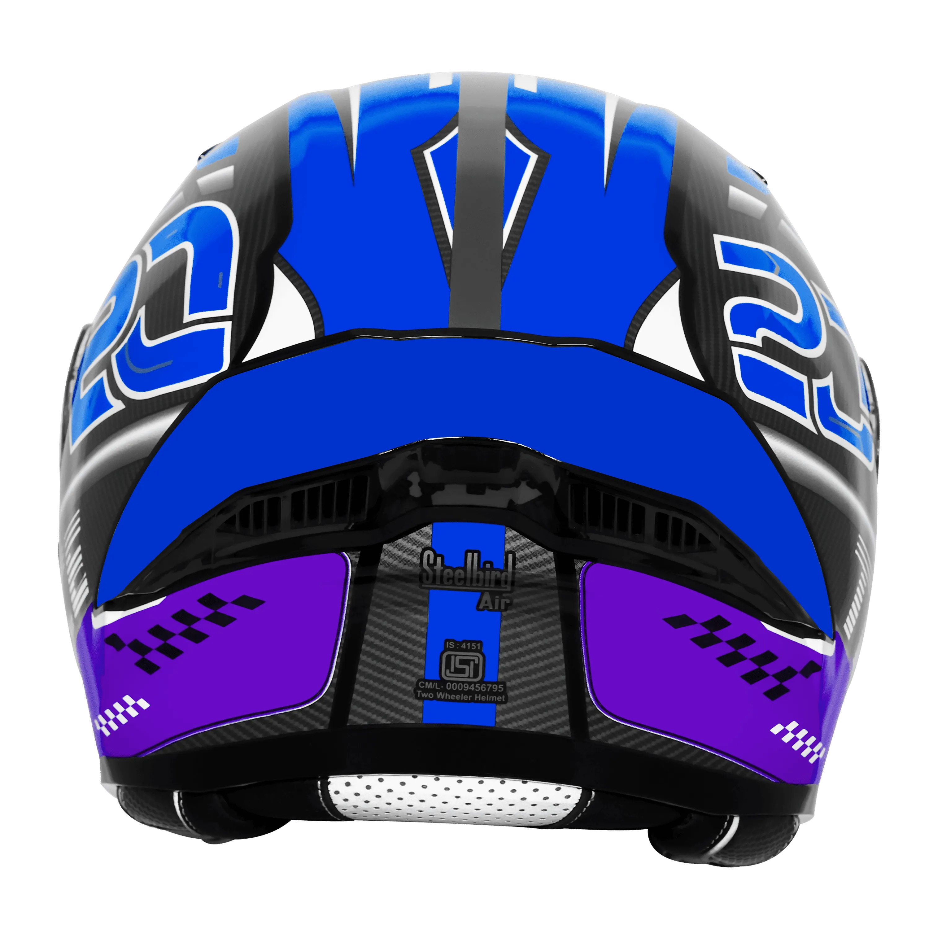 Steelbird Sba 20 Trace Black Blue Flip Up Helmet