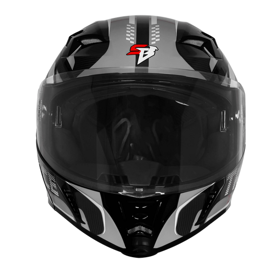 Steelbird Sba 20 Trace Black Gray Flip Up Helmet