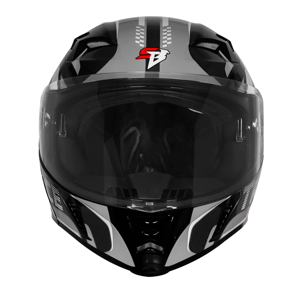 Steelbird Sba 20 Trace Black Gray Flip Up Helmet