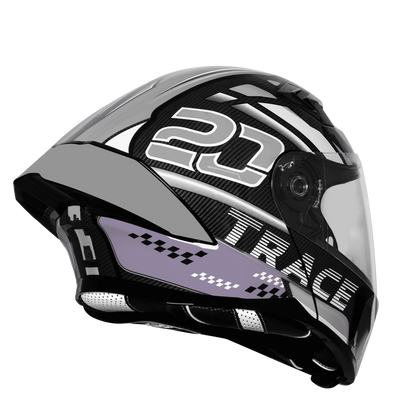 Steelbird Sba 20 Trace Black Gray Flip Up Helmet
