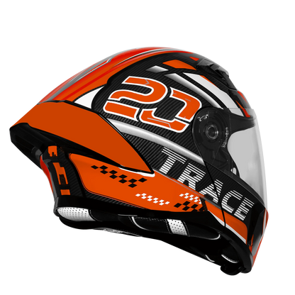 Steelbird Sba 20 Trace Black Orange Flip Up Helmet
