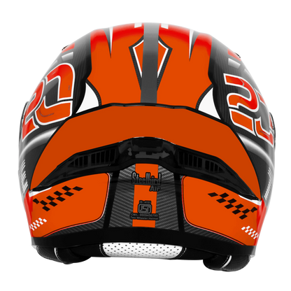 Steelbird Sba 20 Trace Black Orange Flip Up Helmet