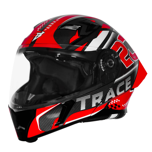 Steelbird Sba 20 Trace Black Red Flip Up Helmet