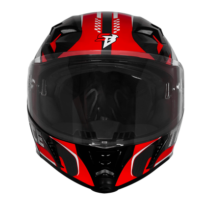 Steelbird Sba 20 Trace Black Red Flip Up Helmet