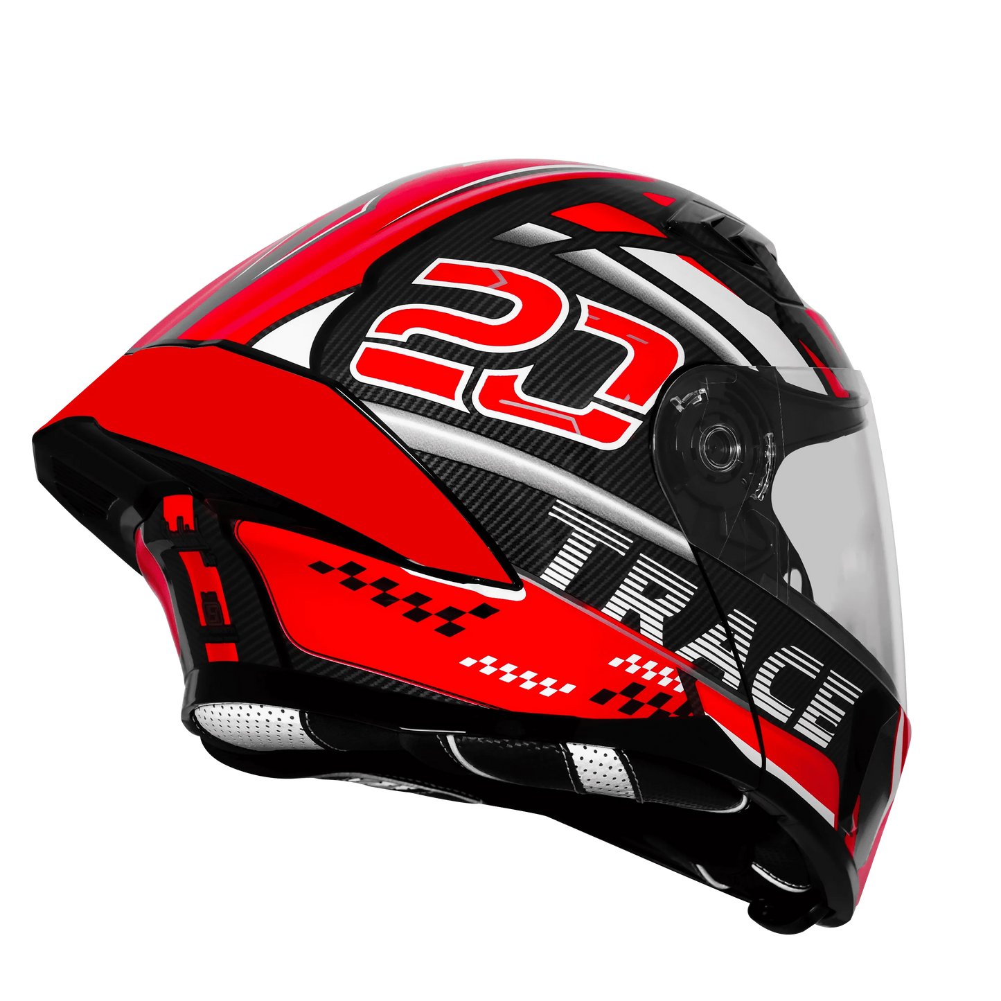 Steelbird Sba 20 Trace Black Red Flip Up Helmet