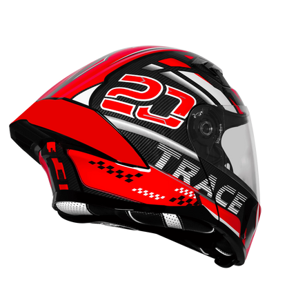 Steelbird Sba 20 Trace Black Red Flip Up Helmet