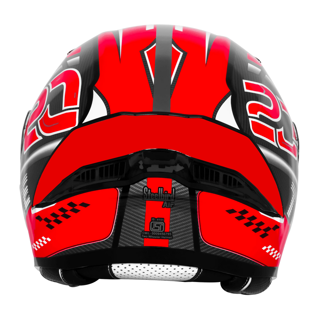Steelbird Sba 20 Trace Black Red Flip Up Helmet