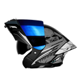 Steelbird Sba Strange Black Grey Flip Up Helmet