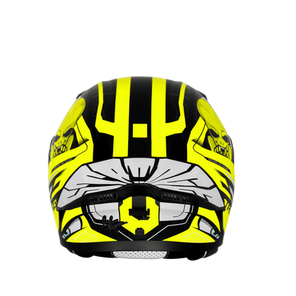 Steelbird Sba Strange Black Neon Flip Up Helmet