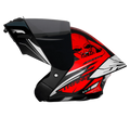 Steelbird Sba Strange Black Red Flip Up Helmet