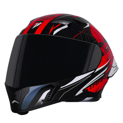 Steelbird Sba Strange Black Red Flip Up Helmet