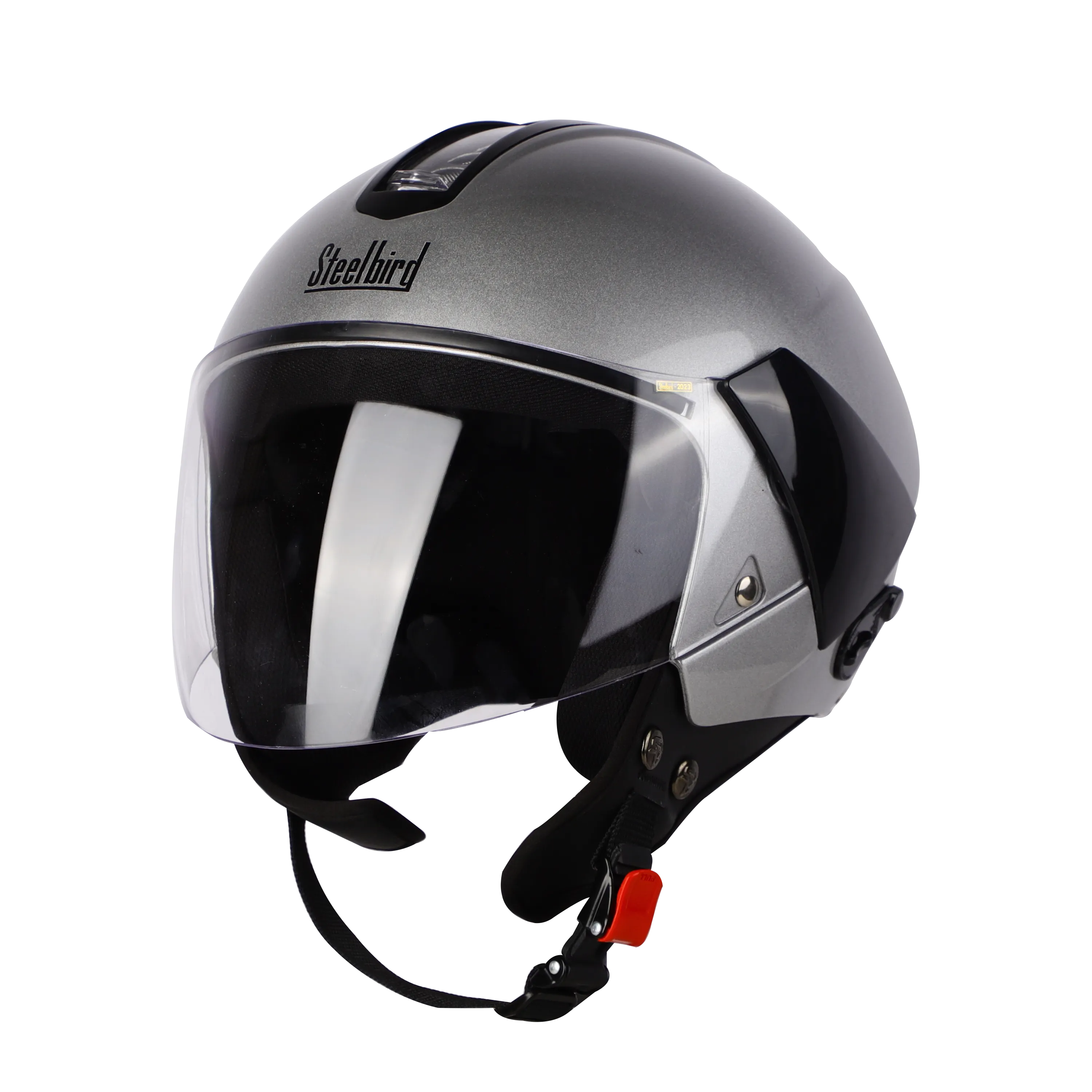 Steelbird SBH-05 TRIPLE NINE GLOSSY SILVER MD