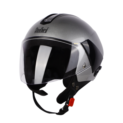 Steelbird SBH-05 TRIPLE NINE GLOSSY SILVER MD