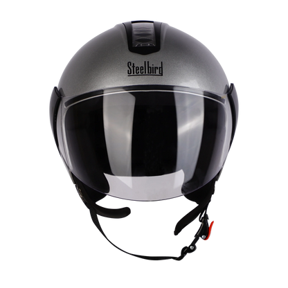 Steelbird SBH-05 TRIPLE NINE GLOSSY SILVER MD