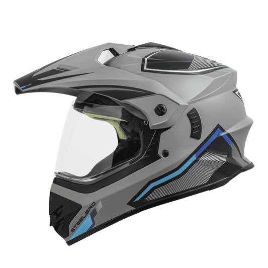 Steelbird Sbh-13 Racer Titanium Grey Grey Full Face Helmet