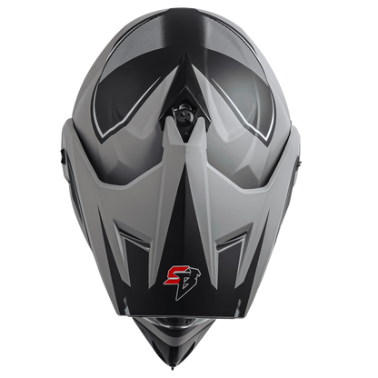 Steelbird Sbh-13 Racer Titanium Grey Grey Full Face Helmet