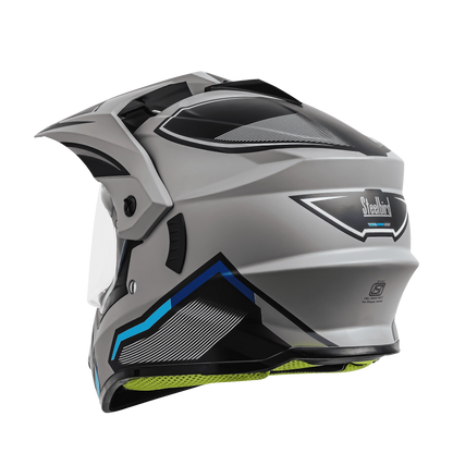 Steelbird Sbh-13 Racer Titanium Grey Grey Full Face Helmet