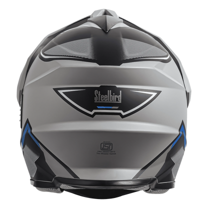 Steelbird Sbh-13 Racer Titanium Grey Grey Full Face Helmet