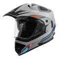 Steelbird Sbh-13 Racer Titanium Grey Orange Off Road Helmet