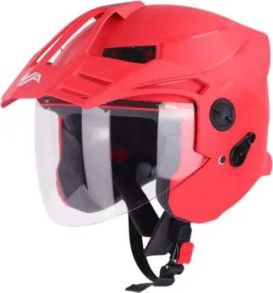 Steelbird Sbh-23 Ava Dashing Red p-cap Half face Helmet